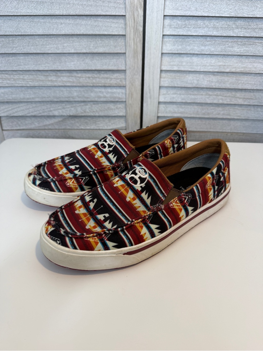 Hooey Twisted X Men’s 9 Slip On Shoes Aztec Southwestern MHYC026